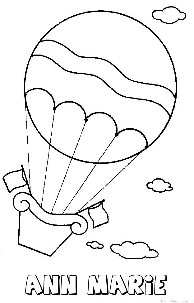 Ann marie luchtballon kleurplaat